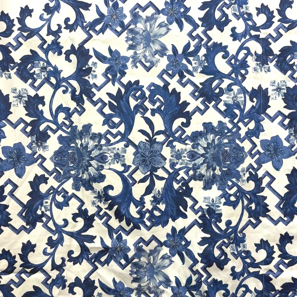 Ralph Lauren Dorsey Blue Label Chinoiserie Cotton King Pillowcase ONLY 1 48 X 20